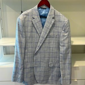 Mens sport coat blue plaid
